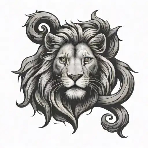 Cross With Lion Head