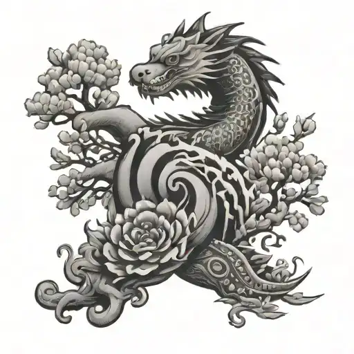 Rib Tattoo That Combines Japan And South Africa