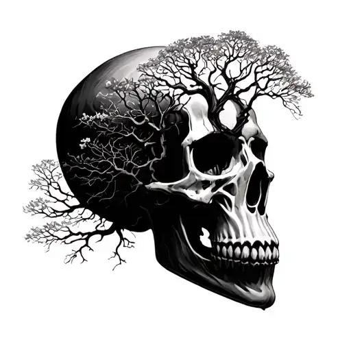 Tree Growing Out Of A Skull
