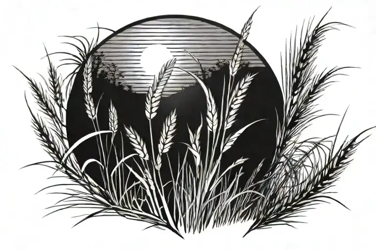 Sun Wheat Hand Wind Blowing Tall Grass