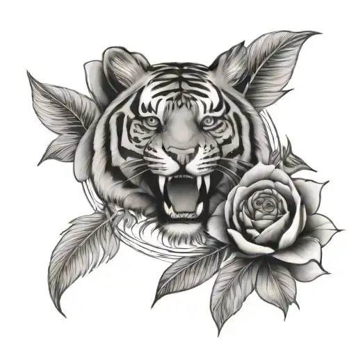 Flowers With Tiger Head