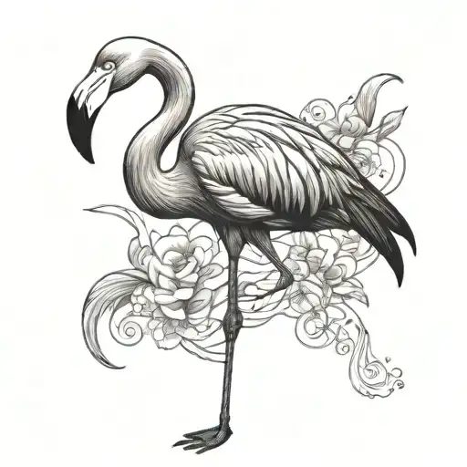 Flamingo With Plastered Leg
