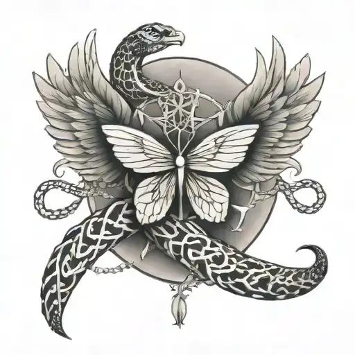 Snake And Sand Dollar And Angel Wings