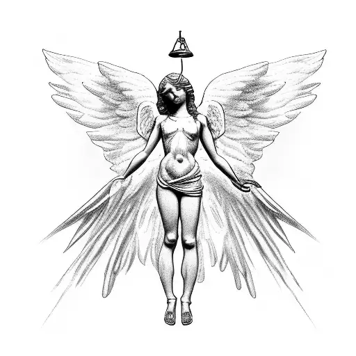 Angel Statue Holding A Libra Scale