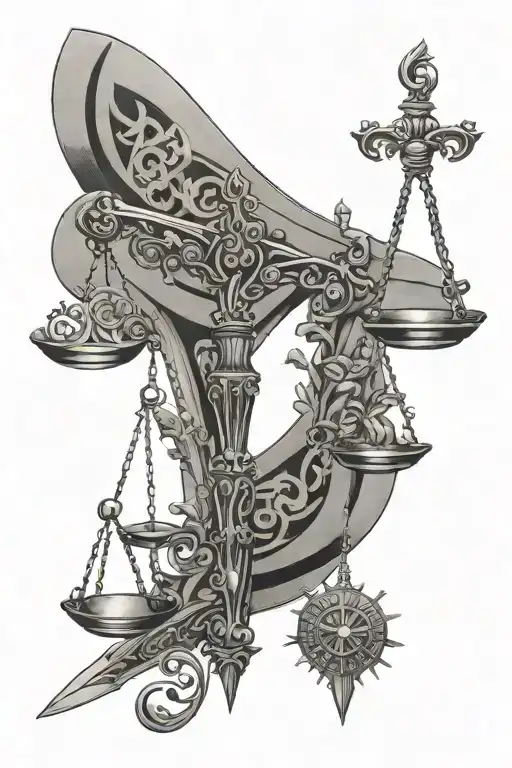 Sword And Libra Scales