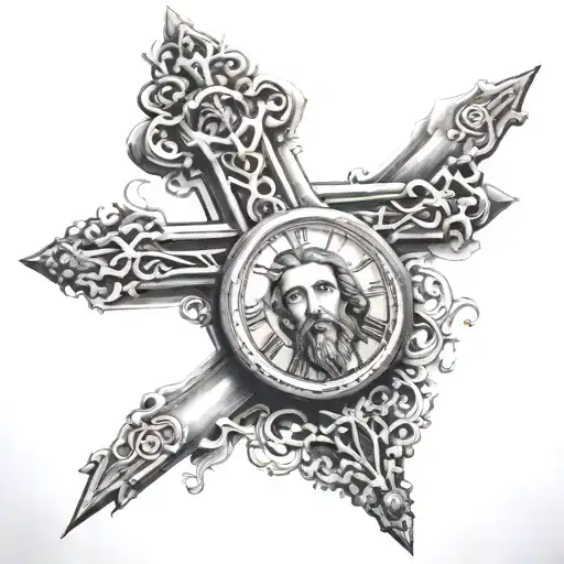 Clocks And Crosses Jesus Cross