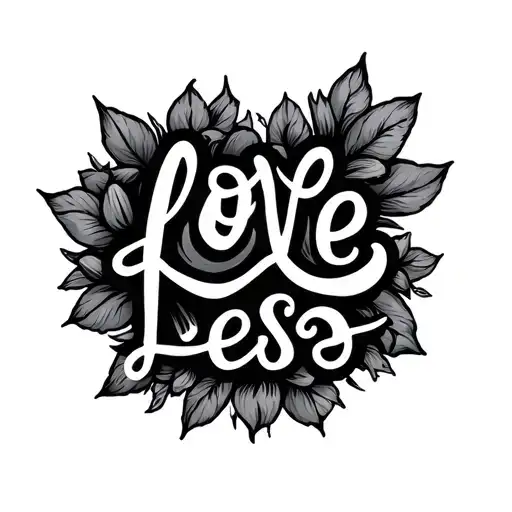 Love Less Ambitgram