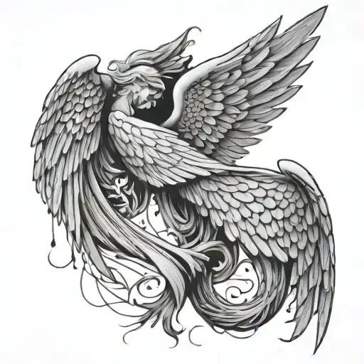 Broken Angel Wings With Blod