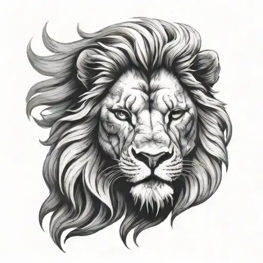 Detailed Lion Head Symbolizing Christ