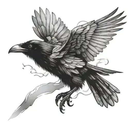 Raven Flying