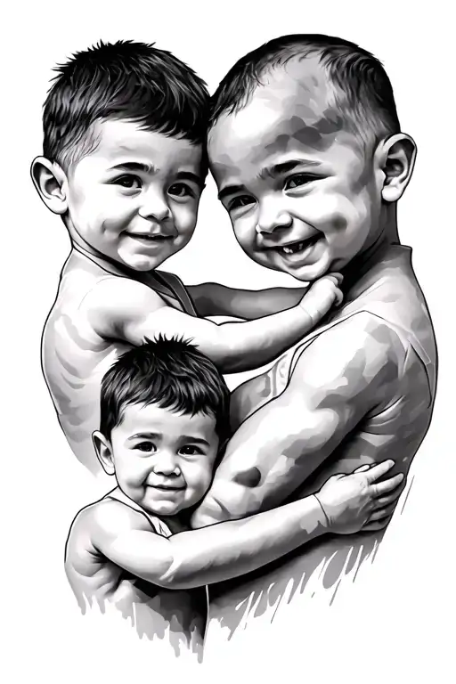 Father And Sons For 1 And 7 Years Of Modern Unique All Together