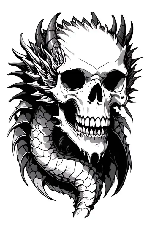 Skull And Dragon