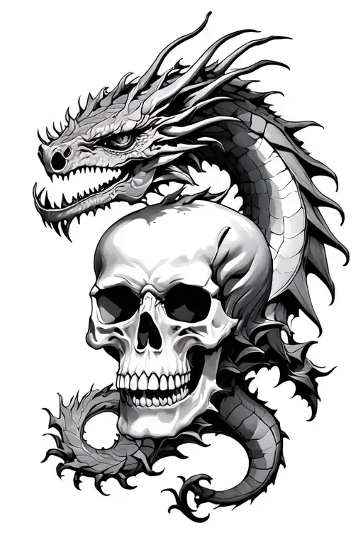 Skull And Dragon