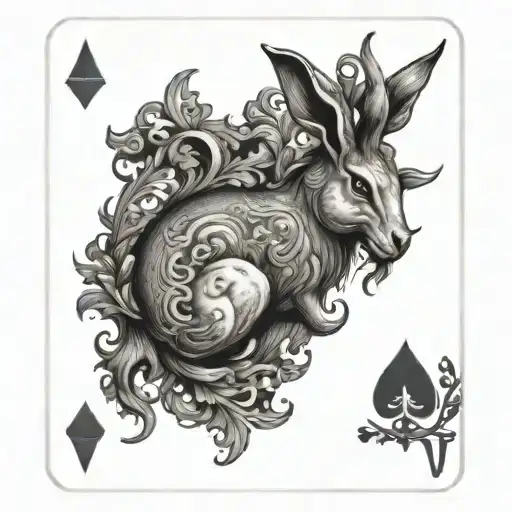 Capricorn And Rabbit Playing Cards