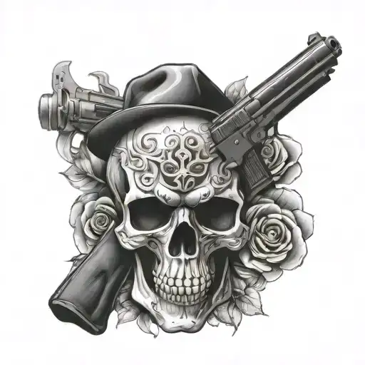 Skull And Gun