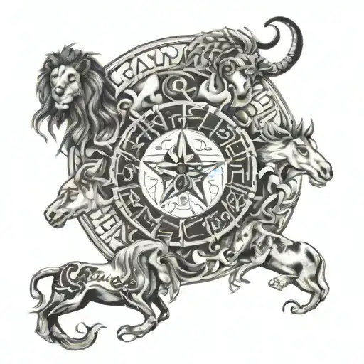 My Four Children Represented By Their Zodiac Signs