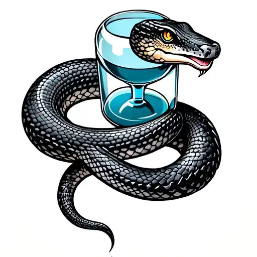 Snake And Hour Glass Filled