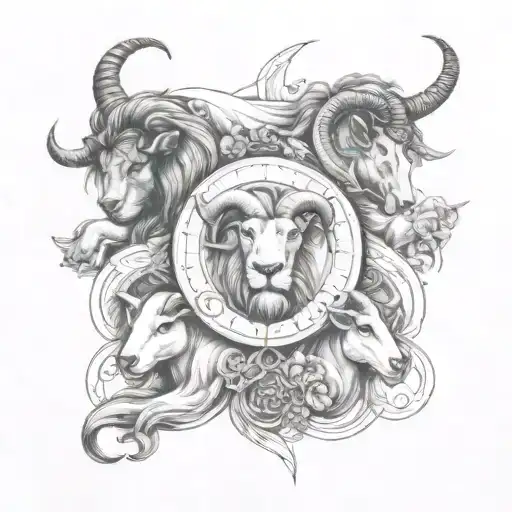 My Four Children Represented As Male Leo Male Aries Female Taurus Female Capricorn