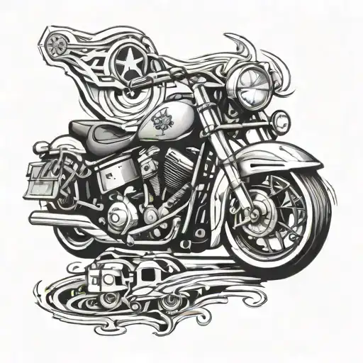 Motorcycle And Ambulance Symbol