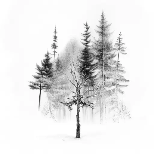 Saab With Forest Background