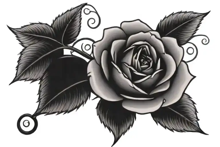 A Name With A An Rose Intertwined