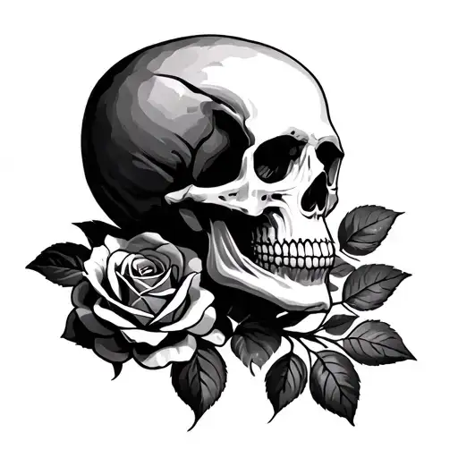 Skull And Rose