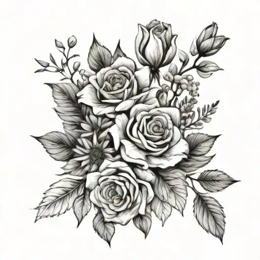 Date Of Birth Flower Bouquet