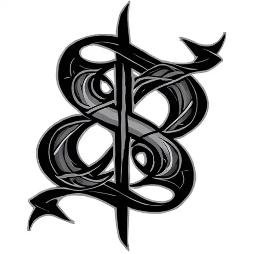 Ambigram Tattoo Of The Text Anthony And Gemini Sign