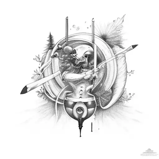 Nature And Music Wrap Around Thigh