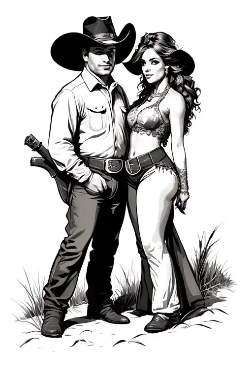 Contry Couple In The Western