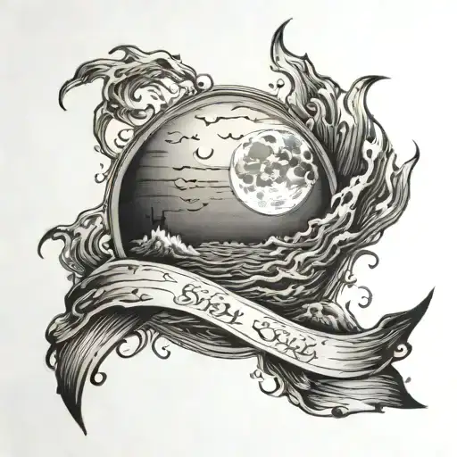 Moon With A Sea And A Sentence