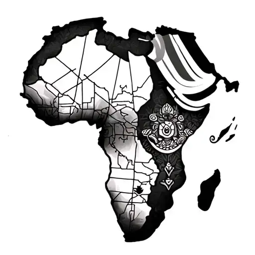 African Heritage With Map Of Africa