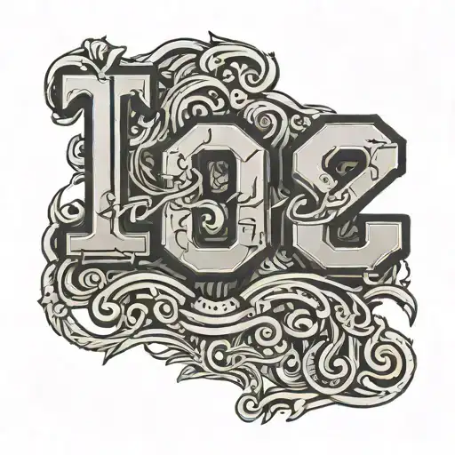 The Date 1992 Shaded In Black Inside With Red Numeral Outlines