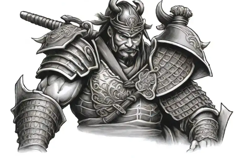 Samurai Warrior Wielding