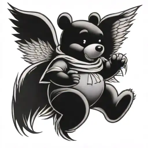 Winnie The Pooh With Angel Wings Spread Wide