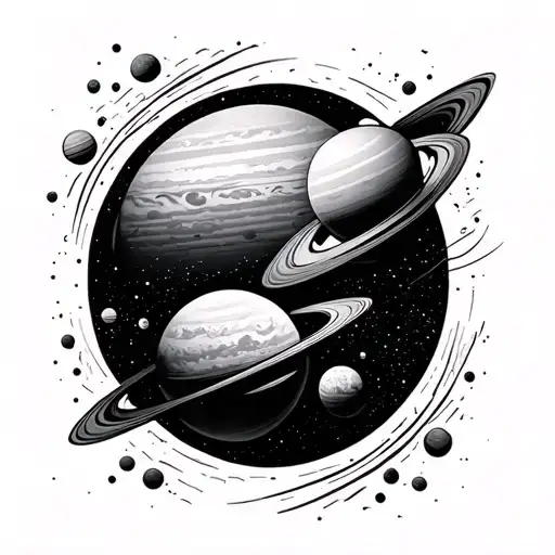 Space Scenery With Planets