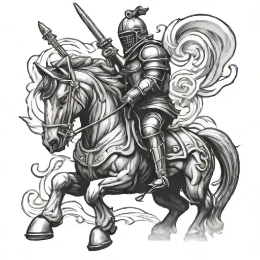 Chess Piece Knight Riding