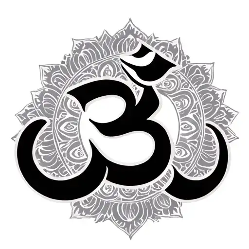 Om Symbol Incorporated With Sikh Khanda