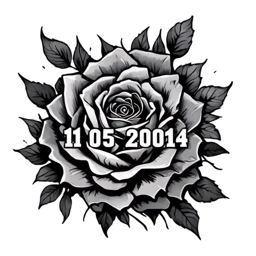 A Tattoo With The Date 11 05 2004 Written