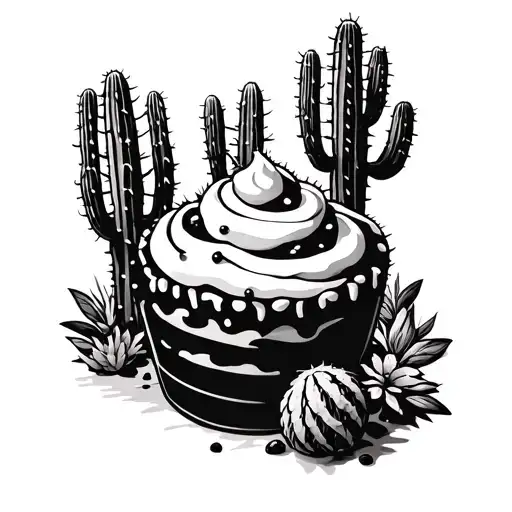 Cactus Dessert Background With Texas Themed Things