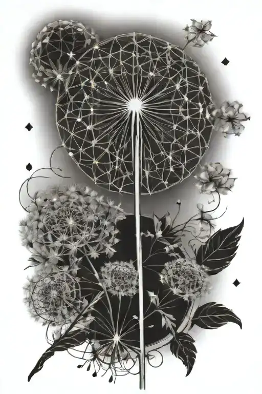 Flower Of Life Dandelion Blowing