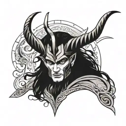 Loki God Rough Sketch Style