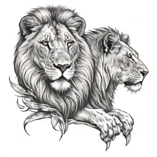 Lion And Lioness