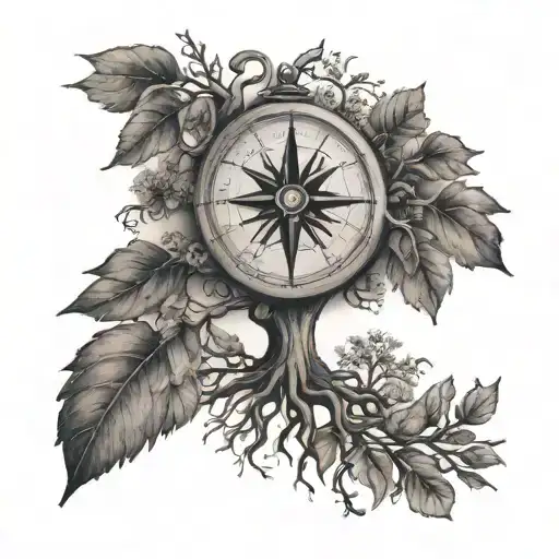 Family Compass Tree Branches