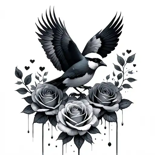 Roses And Broken Hearts And Tears Dead Birds Flying