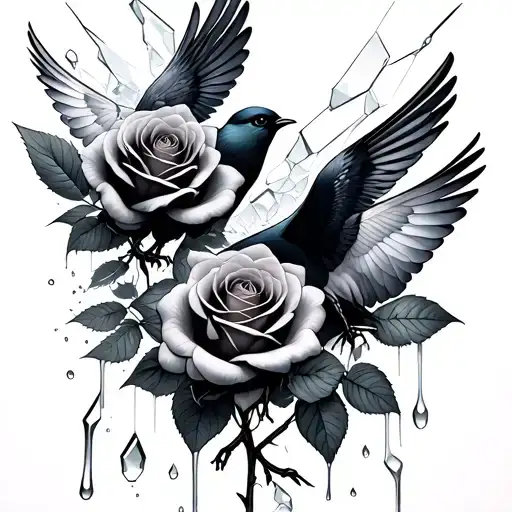 Roses And Broken Glass And Tears Dead Birds Flying