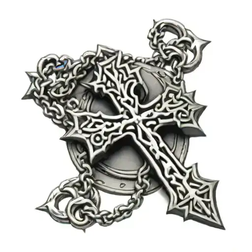 Cross Of Thorns Rosary With Cross