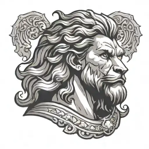 Hercules Wearing Lion Head