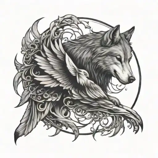 Wolf And A Raven Of Grak