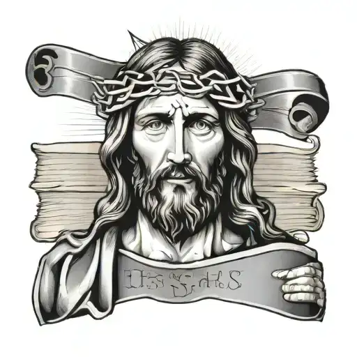 Jesus In Bible Letters With Bible Quotes Inside